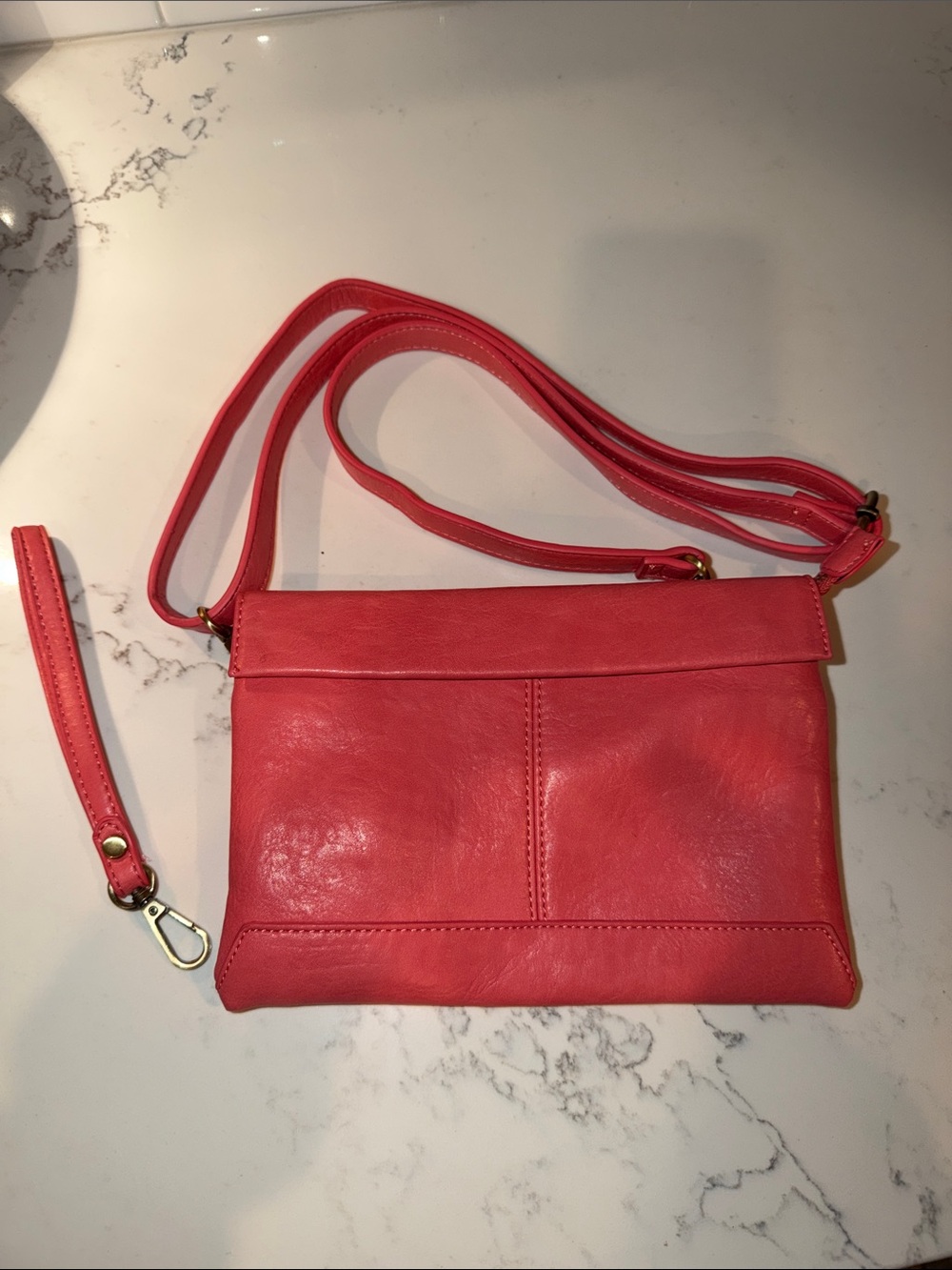 Womenβs Coral Crossbody Leather Bag - Joy Susan